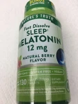 Natures Truth: Fast Dissolve Sleep Melatonin 12 Mg, 130 Tblts Sealed Exp 11/2027 New. Price: $14.97.