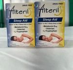 New 2X Alteril Sleep Aid Valerian, Melatonin, & L-tryptophan Tablets, 60 Ct Each. Price: $30.00.