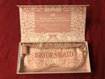 Slip Silk Bridesmaid Sleep Mask - Proposal Gift Embroidered Blindfold New. Price: $29.99.